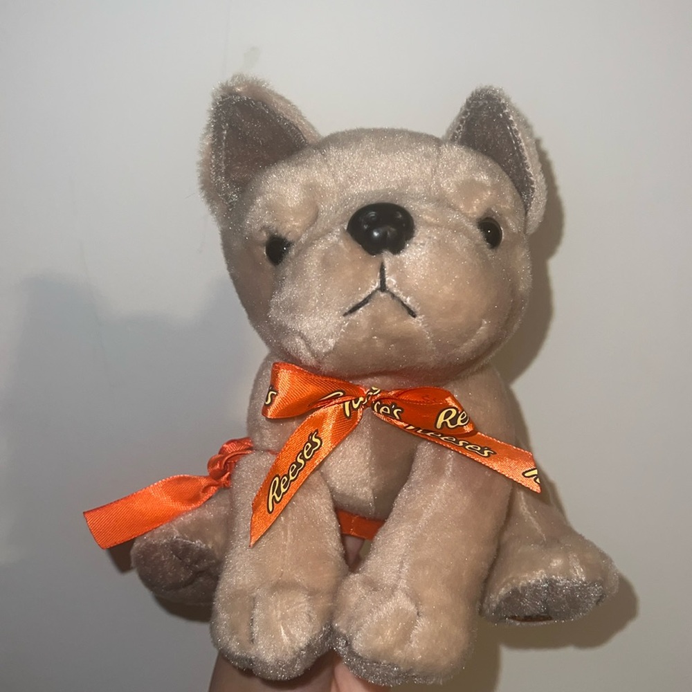 Dog Plushie Reese's Bow stuff animal dog Pitbull bulldog cute stuff animal soft